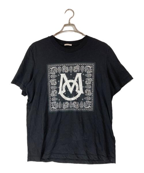 MONCLER（モンクレール）MONCLER (モンクレール) バンダナロゴTシャツ ブラック サイズ:Lの古着・服飾アイテム