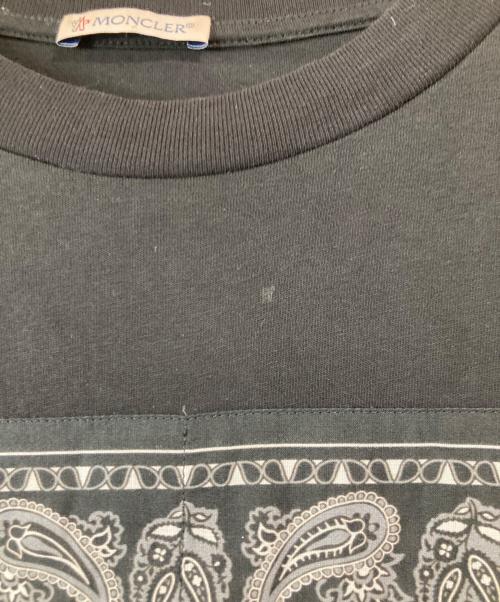 MONCLER（モンクレール）MONCLER (モンクレール) バンダナロゴTシャツ ブラック サイズ:Lの古着・服飾アイテム