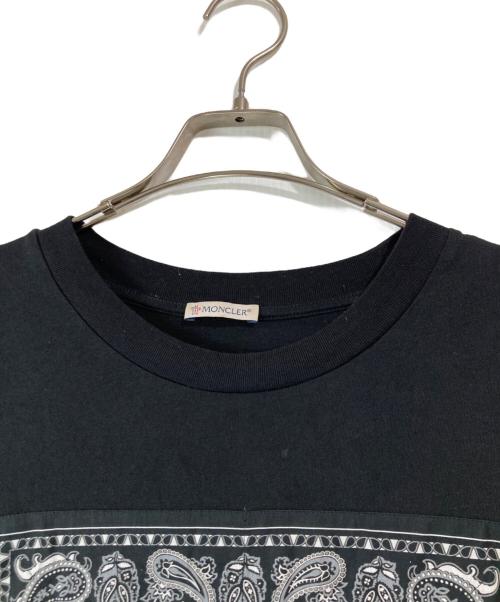 MONCLER（モンクレール）MONCLER (モンクレール) バンダナロゴTシャツ ブラック サイズ:Lの古着・服飾アイテム