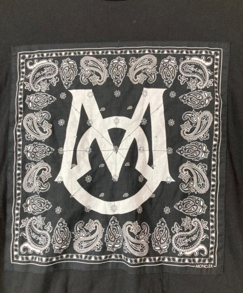 MONCLER（モンクレール）MONCLER (モンクレール) バンダナロゴTシャツ ブラック サイズ:Lの古着・服飾アイテム