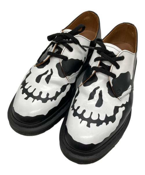 Dr.Martens（ドクターマーチン）Dr.Martens (ドクターマーチン) Supreme (シュプリーム) 1461 SUPREME SKULL 3 ホール シューズ ブラック サイズ:UK8の古着・服飾アイテム
