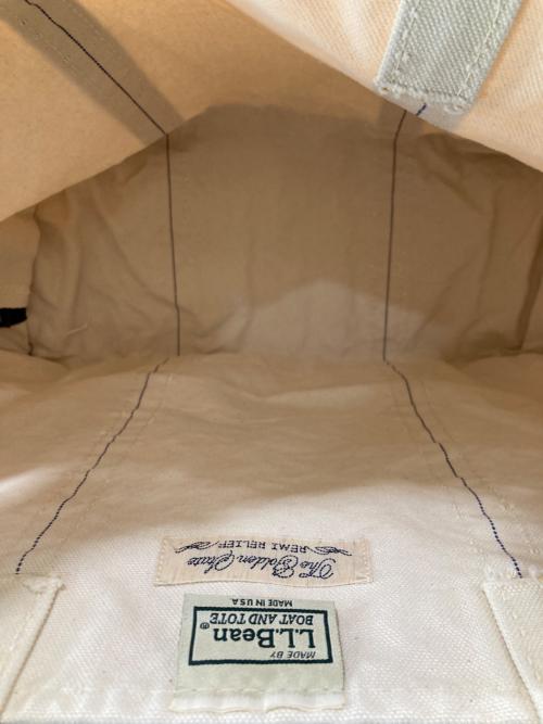 L.L.Bean（エルエルビーン）L.L.Bean (エルエルビーン) REMI RELIEF (レミレリーフ) L'Appartement別注/エイジング加工キャンバストートバッグ アイボリー 未使用品の古着・服飾アイテム