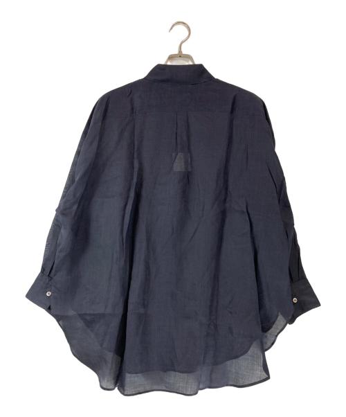 Lisiere（リジェール）Lisiere (リジェール) Ramie shirt/ラミーシャツ ネイビー サイズ:FREEの古着・服飾アイテム