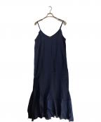 Lisiereリジェール）の古着「New Wash Maxi Onepiece/キュプラワンピース」｜ネイビー