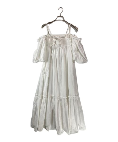 HER LIP TO（ハーリップトゥ）HER LIP TO (ハーリップトゥ) Mia Volume Sleeve Dress ホワイト サイズ:Sの古着・服飾アイテム