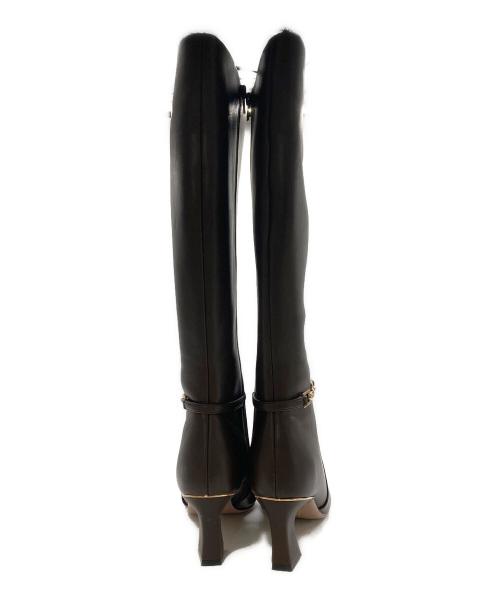 HER LIP TO（ハーリップトゥ）HER LIP TO (ハーリップトゥ) Side Bit Long Boots ブラウン サイズ:36の古着・服飾アイテム