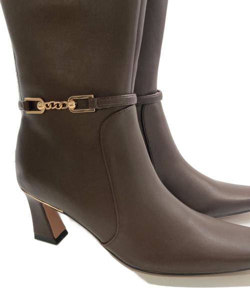 HER LIP TO（ハーリップトゥ）HER LIP TO (ハーリップトゥ) Side Bit Long Boots ブラウン サイズ:36の古着・服飾アイテム