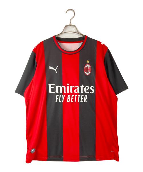 PUMA（プーマ）PUMA (プーマ) 26-27 ACミラン HOME ユニフォーム ブラック×レッド サイズ:XL  未使用品の古着・服飾アイテム