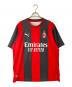 PUMA（プーマ）の古着「26-27 ACミラン HOME ユニフォーム」｜ブラック×レッド