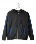 DIESELディーゼル）の古着「デニム切替ジップパーカー」｜ブラック