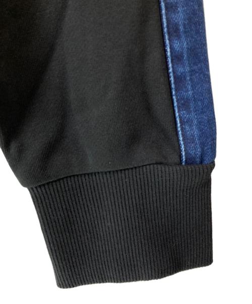 DIESEL（ディーゼル）DIESEL (ディーゼル) デニム切替ジップパーカー ブラック サイズ:Ⅼの古着・服飾アイテム