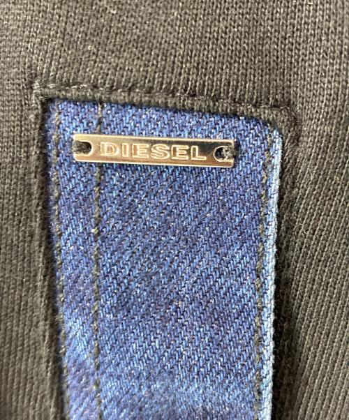 DIESEL（ディーゼル）DIESEL (ディーゼル) デニム切替ジップパーカー ブラック サイズ:Ⅼの古着・服飾アイテム