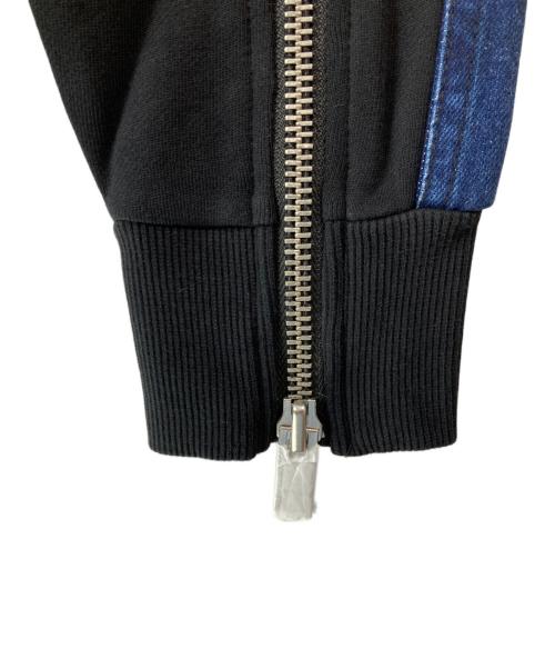 DIESEL（ディーゼル）DIESEL (ディーゼル) デニム切替ジップパーカー ブラック サイズ:Ⅼの古着・服飾アイテム
