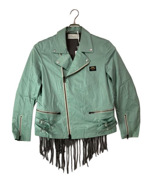 Azuma（アズマ）Azuma (アズマ) Fringe lining motorcycle jacket ブルーの古着・服飾アイテム