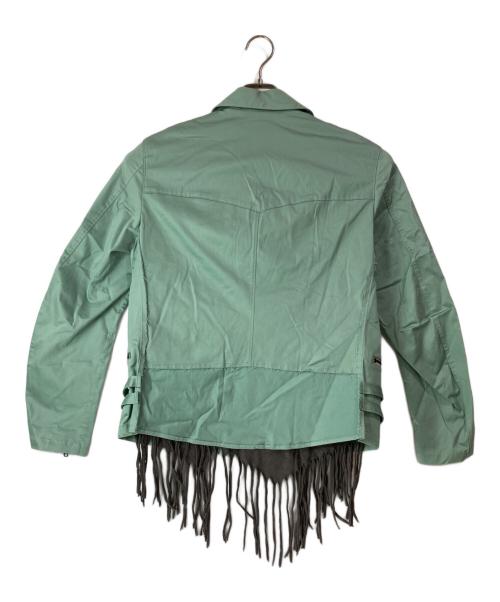 Azuma（アズマ）Azuma (アズマ) Fringe lining motorcycle jacket ブルーの古着・服飾アイテム