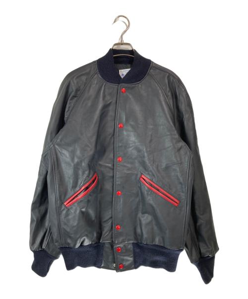 butwin（バトウィン）BUTWIN (バトウィン) 60-70s レザースタジャン ブラック サイズ:Mの古着・服飾アイテム