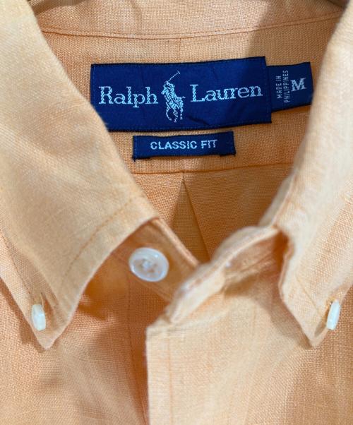 RALPH LAUREN（ラルフローレン）RALPH LAUREN (ラルフローレン) クラシックフィットリネンシャツ オレンジ サイズ:Ｍの古着・服飾アイテム
