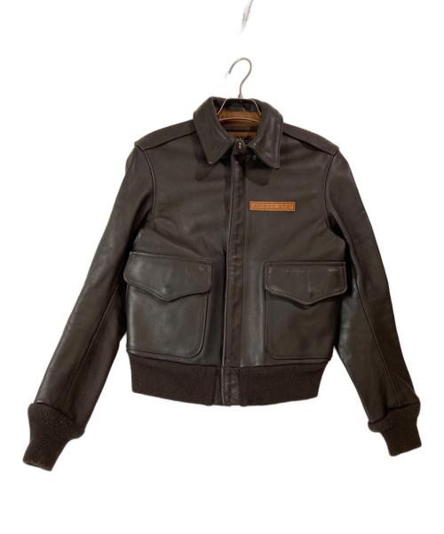 AVIREX（アヴィレックス）AVIREX (アヴィレックス) A-2 レザーフライトジャケット ブラウン サイズ:36の古着・服飾アイテム