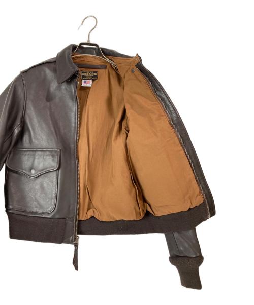 AVIREX（アヴィレックス）AVIREX (アヴィレックス) A-2 レザーフライトジャケット ブラウン サイズ:36の古着・服飾アイテム