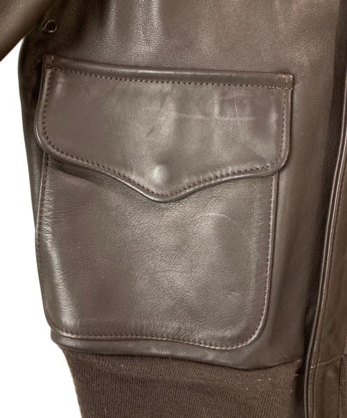 AVIREX（アヴィレックス）AVIREX (アヴィレックス) A-2 レザーフライトジャケット ブラウン サイズ:36の古着・服飾アイテム