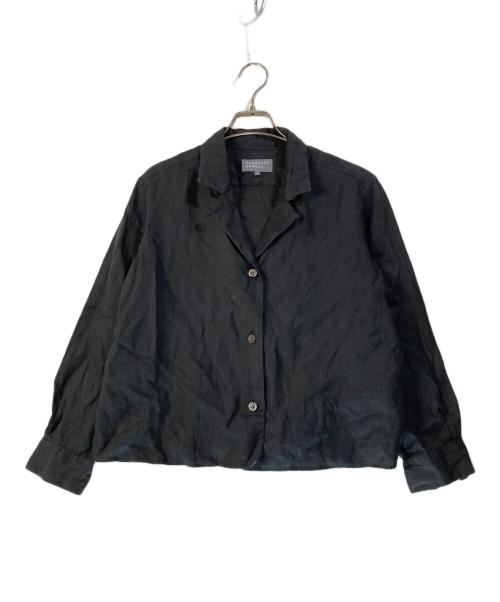 MARGARET HOWELL（マーガレットハウエル）MARGARET HOWELL (マーガレットハウエル) LIGHT WEIGHT LINEN/リネンオープンカラーシャツ ブラック サイズ:1の古着・服飾アイテム