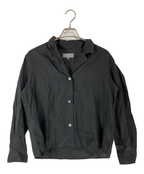 MARGARET HOWELL（マーガレットハウエル）MARGARET HOWELL (マーガレットハウエル) LIGHT WEIGHT LINEN/リネンオープンカラーシャツ ブラック サイズ:1の古着・服飾アイテム