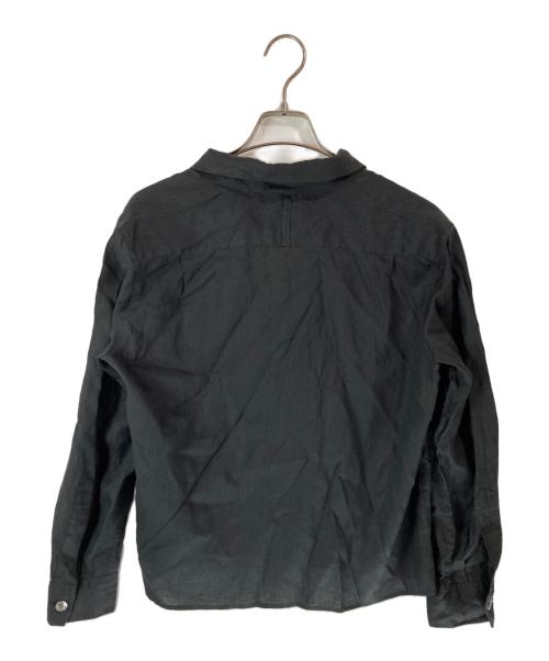 MARGARET HOWELL（マーガレットハウエル）MARGARET HOWELL (マーガレットハウエル) LIGHT WEIGHT LINEN/リネンオープンカラーシャツ ブラック サイズ:1の古着・服飾アイテム