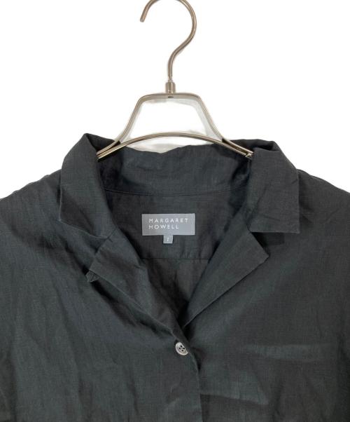 MARGARET HOWELL（マーガレットハウエル）MARGARET HOWELL (マーガレットハウエル) LIGHT WEIGHT LINEN/リネンオープンカラーシャツ ブラック サイズ:1の古着・服飾アイテム