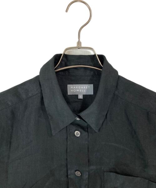 MARGARET HOWELL（マーガレットハウエル）MARGARET HOWELL (マーガレットハウエル) LIGHTWEIGHT LINEN/リネンシャツ ブラック サイズ:1の古着・服飾アイテム