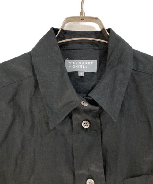 MARGARET HOWELL（マーガレットハウエル）MARGARET HOWELL (マーガレットハウエル) LIGHTWEIGHT LINEN/リネンシャツ ブラック サイズ:1の古着・服飾アイテム
