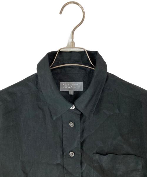 MARGARET HOWELL（マーガレットハウエル）MARGARET HOWELL (マーガレットハウエル) LIGHTWEIGHT LINEN/リネンシャツ ブラック サイズ:1の古着・服飾アイテム