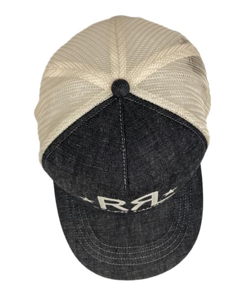 RRL（ダブルアールエル）RRL (ダブルアールエル) ランチロゴ デニム トラッカーキャップ ブラックの古着・服飾アイテム