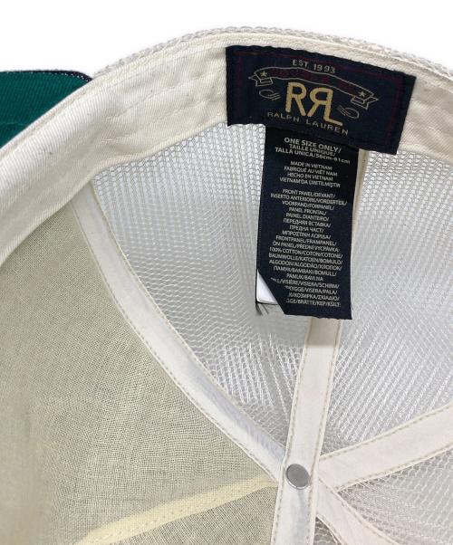 RRL（ダブルアールエル）RRL (ダブルアールエル) ランチロゴ デニム トラッカーキャップ ブラックの古着・服飾アイテム