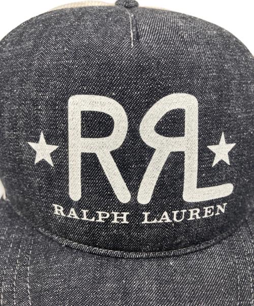 RRL（ダブルアールエル）RRL (ダブルアールエル) ランチロゴ デニム トラッカーキャップ ブラックの古着・服飾アイテム