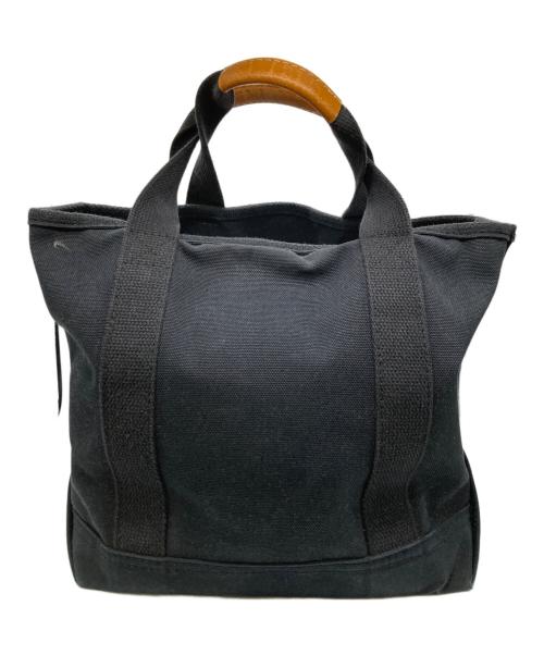 L.L.Bean（エルエルビーン）L.L.Bean (エルエルビーン) レザーハンドルキャンバストートバッグ ブラックの古着・服飾アイテム