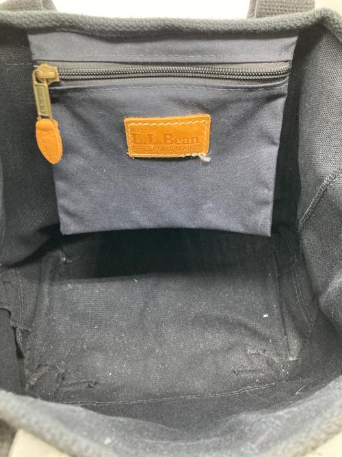 L.L.Bean（エルエルビーン）L.L.Bean (エルエルビーン) レザーハンドルキャンバストートバッグ ブラックの古着・服飾アイテム