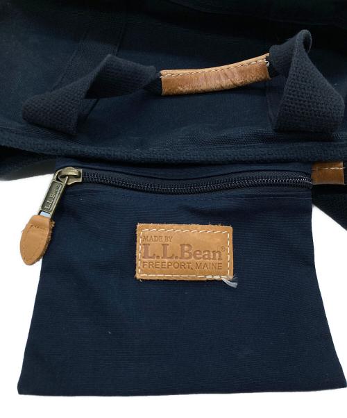 L.L.Bean（エルエルビーン）L.L.Bean (エルエルビーン) レザーハンドルキャンバストートバッグ ブラックの古着・服飾アイテム