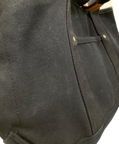 L.L.Bean（エルエルビーン）L.L.Bean (エルエルビーン) レザーハンドルキャンバストートバッグ ブラックの古着・服飾アイテム