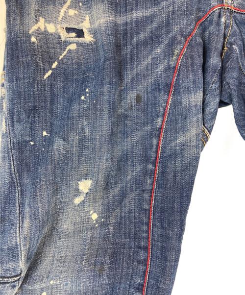DSQUARED2（ディースクエアード）DSQUARED2 (ディースクエアード) TIDY BIKER ダメージ加工 スキニーデニムパンツ インディゴ サイズ:48の古着・服飾アイテム