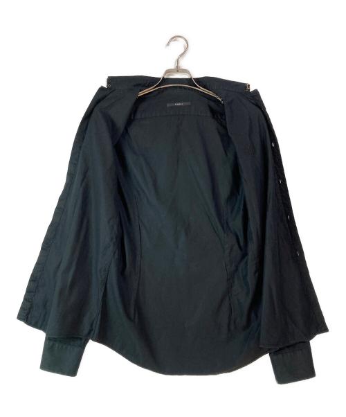GUCCI（グッチ）GUCCI (グッチ) 長袖エポレットシャツ ブラック サイズ:38/15の古着・服飾アイテム