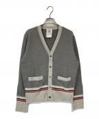 BROOKS BROTHERS BLACK FLEECEブルックスブラザーズ ブラックフリース）の古着「カシミア混 トリコロールストライプカーディガン」｜グレー