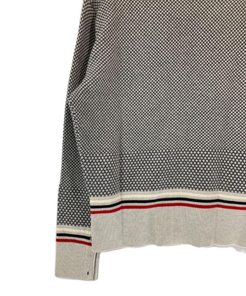 BROOKS BROTHERS BLACK FLEECE（ブルックスブラザーズ ブラックフリース）BROOKS BROTHERS BLACK FLEECE (ブルックスブラザーズ ブラックフリース) カシミア混 トリコロールストライプカーディガン グレー サイズ:BB2の古着・服飾アイテム