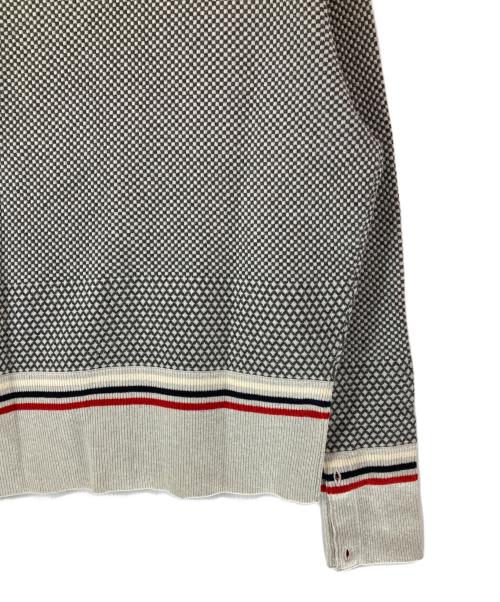 BROOKS BROTHERS BLACK FLEECE（ブルックスブラザーズ ブラックフリース）BROOKS BROTHERS BLACK FLEECE (ブルックスブラザーズ ブラックフリース) カシミア混 トリコロールストライプカーディガン グレー サイズ:BB2の古着・服飾アイテム