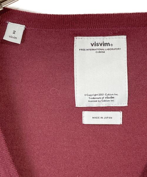 VISVIM（ビズビム）VISVIM (ビズビム) ニットカーディガン/SELMER CARDIGAN KUBA パープル サイズ:2の古着・服飾アイテム