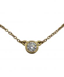 TIFFANY & Co.（ティファニー）の古着「ダイヤモンド バイ ザ ヤード™ シングル ダイヤモンド ペンダント」｜イエロー×ゴールド