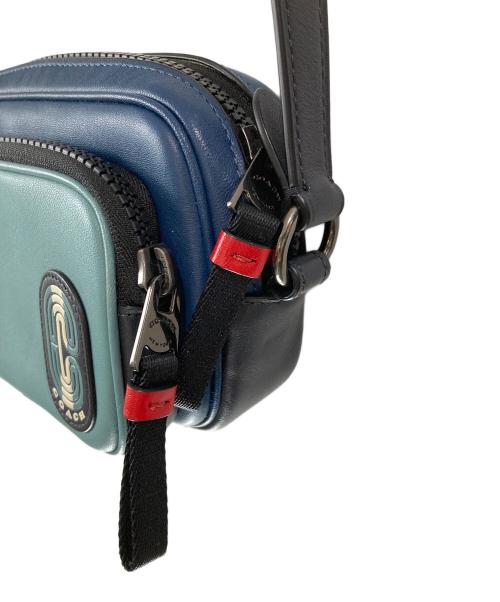 COACH（コーチ）COACH (コーチ) バイカラーミニショルダーバッグ ブルーの古着・服飾アイテム