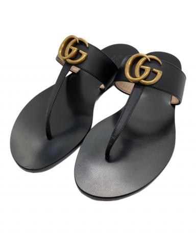 中古・古着通販】GUCCI (グッチ) GGマーモント サンダル ブラック