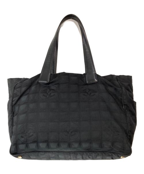 CHANEL（シャネル）CHANEL (シャネル) ニュートラベルラインMMトートバッグ ブラックの古着・服飾アイテム