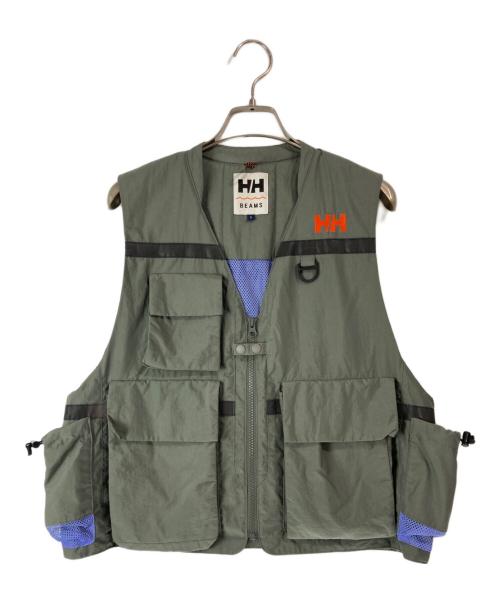BEAMS（ビームス）BEAMS (ビームス) HELLY HANSEN (ヘリーハンセン) 別注 HH Angler Vest グリーン サイズ:Sの古着・服飾アイテム