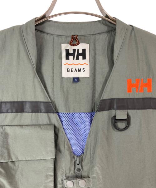 BEAMS（ビームス）BEAMS (ビームス) HELLY HANSEN (ヘリーハンセン) 別注 HH Angler Vest グリーン サイズ:Sの古着・服飾アイテム